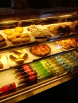 Yummy cabinet food; you can see the neenish tarts in this shot