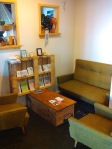 Comfy chairs to lounge and have a read while enjoying your coffee.